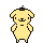a chunky yellow dog
